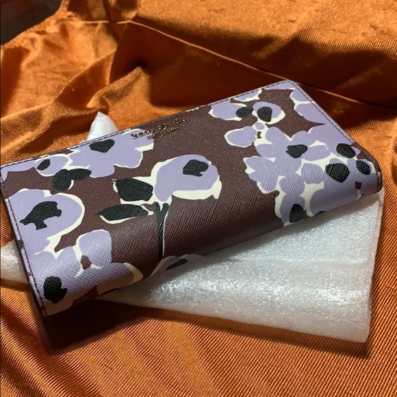 NWT 🔥 Kate spade large slimbifoldwalletCameronwildflower - Picture 9 of 12